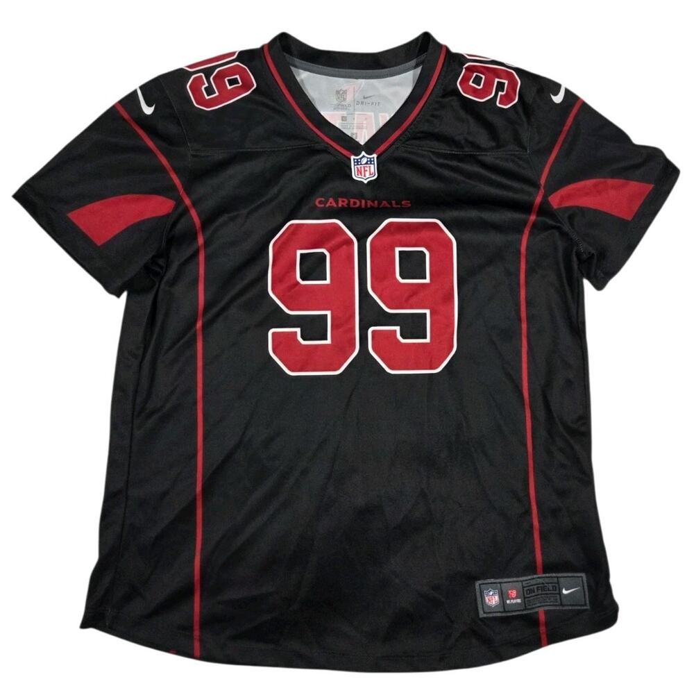Arizona Cardinals JJ Watt Football Jersey Womens L Nike Black On Field Dri Fit